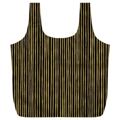 Stylish Golden Strips Full Print Recycle Bags (l)  by gatterwe