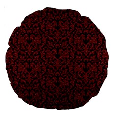 Red Glitter Look Floral Large 18  Premium Round Cushions by gatterwe
