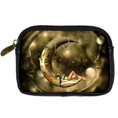 Steampunk Lady  In The Night With Moons Digital Camera Cases by FantasyWorld7
