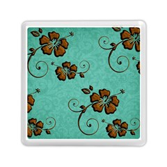 Chocolate Background Floral Pattern Memory Card Reader (square)  by Nexatart