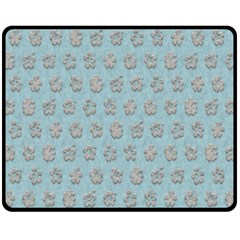 Texture Background Beige Grey Blue Double Sided Fleece Blanket (medium) 