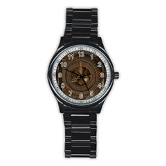 Steampunk, Awesome Clocks Stainless Steel Round Watch by FantasyWorld7