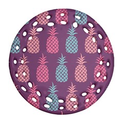 Pineapple Pattern Ornament (round Filigree) by Nexatart