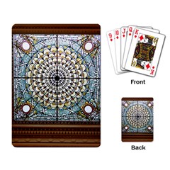 Stained Glass Window Library Of Congress Playing Card by Nexatart