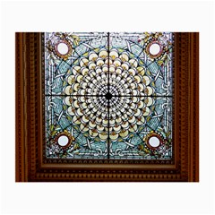Stained Glass Window Library Of Congress Small Glasses Cloth (2-side) by Nexatart