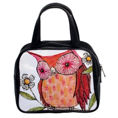 Summer Colourful Owl T Shirt Classic Handbags (2 Sides) by AmeeaDesign
