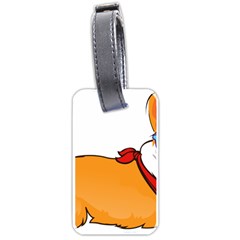 Corgi With Sunglasses And Scarf T Shirt Luggage Tags (one Side)  by AmeeaDesign