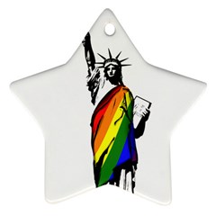 Pride Statue Of Liberty  Star Ornament (two Sides) by Valentinaart