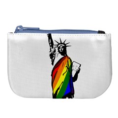 Pride Statue Of Liberty  Large Coin Purse by Valentinaart