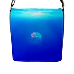 Jellyfish Flap Messenger Bag (l)  by Valentinaart