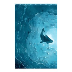 Shark Shower Curtain 48  X 72  (small)  by Valentinaart
