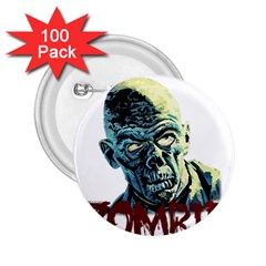 Zombie 2 25  Buttons (100 Pack)  by Valentinaart