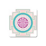 Mandala Design Arts Indian Square Magnet Front