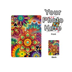 Colorful Abstract Pattern Kaleidoscope Playing Cards 54 (mini)  by paulaoliveiradesign