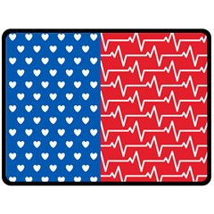 Usa Flag Double Sided Fleece Blanket (large)  by stockimagefolio1