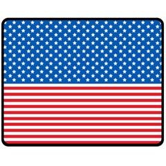 Usa Flag Double Sided Fleece Blanket (medium)  by stockimagefolio1