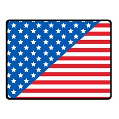 Usa Flag Double Sided Fleece Blanket (small)  by stockimagefolio1