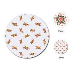 Crabs Photo Collage Pattern Design Playing Cards (round)  by dflcprints