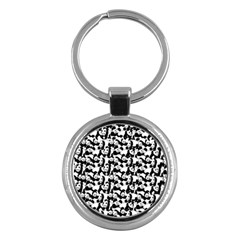 Panda Pattern Key Chains (round)  by Valentinaart