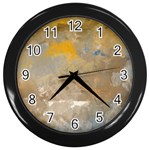 Sunset in the Mountains Wall Clocks (Black)