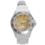 Sunset in the Mountains Round Plastic Sport Watch (L)