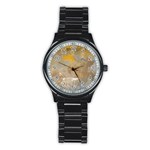 Sunset in the Mountains Stainless Steel Round Watch