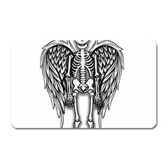 Angel Skeleton Magnet (rectangular) by Valentinaart