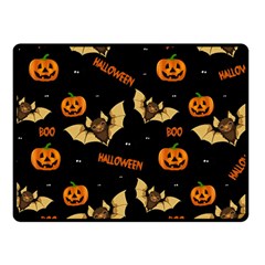 Bat, Pumpkin And Spider Pattern Fleece Blanket (small) by Valentinaart