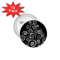 Abstract Spiral Christmas Tree 1 75  Buttons (10 Pack) by Mariart