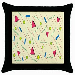 Background  With Lines Triangles Throw Pillow Case (black) by Mariart