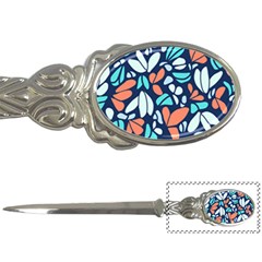 Blue Tossed Flower Floral Letter Openers by Mariart