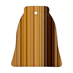 Brown Verticals Lines Stripes Colorful Bell Ornament (two Sides) by Mariart