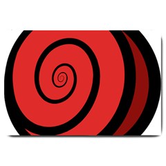 Double Spiral Thick Lines Black Red Large Doormat  by Mariart