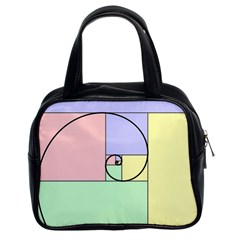 Golden Spiral Logarithmic Color Classic Handbags (2 Sides) by Mariart