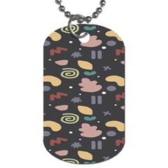 Funky Pattern Polka Wave Chevron Monster Dog Tag (two Sides) by Mariart