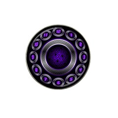 Digital Celtic Clock Template Time Number Purple Hat Clip Ball Marker (4 Pack) by Mariart