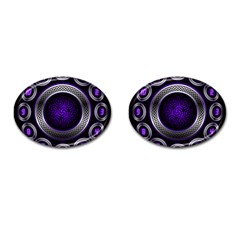 Digital Celtic Clock Template Time Number Purple Cufflinks (oval) by Mariart
