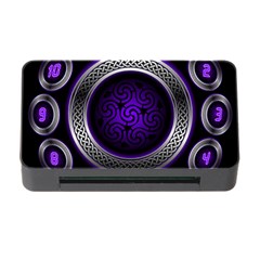 Digital Celtic Clock Template Time Number Purple Memory Card Reader With Cf by Mariart