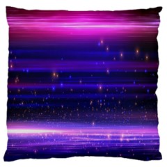 Massive Flare Lines Horizon Glow Particles Animation Background Space Large Flano Cushion Case (two Sides) by Mariart
