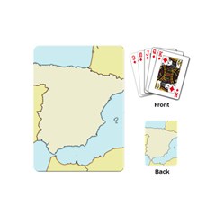 Spain Map Modern Playing Cards (mini)  by Mariart