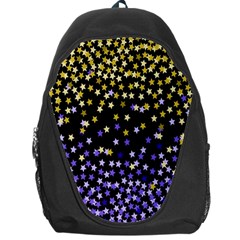 Space Star Light Gold Blue Beauty Black Backpack Bag by Mariart