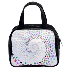 Prismatic Stars Whirlpool Circlr Rainbow Classic Handbags (2 Sides) by Mariart