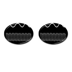 Style Line Amount Wave Chevron Cufflinks (oval) by Mariart