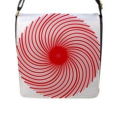 Spiral Red Polka Star Flap Messenger Bag (l)  by Mariart