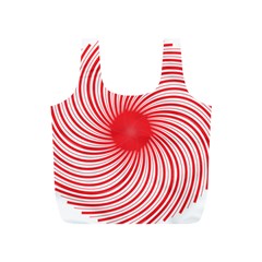 Spiral Red Polka Star Full Print Recycle Bags (s)  by Mariart