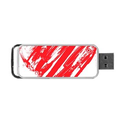 Valentines Day Heart Modern Red Polka Portable Usb Flash (two Sides) by Mariart