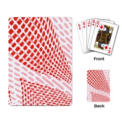 Waves Wave Learning Connection Polka Red Pink Chevron Playing Card by Mariart