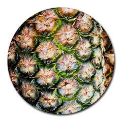 Pineapple Texture Macro Pattern Round Mousepads