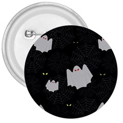 Spider Web And Ghosts Pattern 3  Buttons