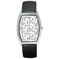 Skeleton Pattern Barrel Style Metal Watch by Valentinaart